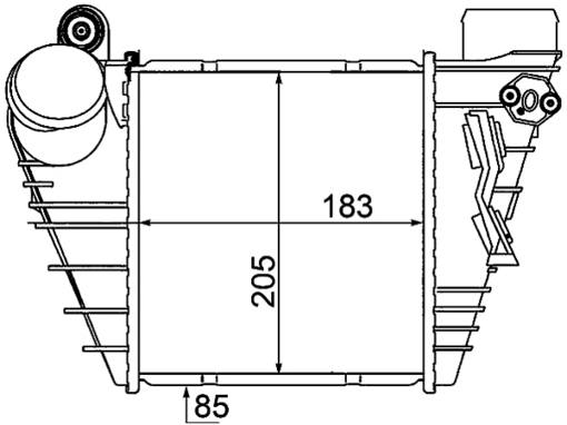 VW Intercooler 1J0145803G - Behr 376700704